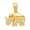 14k Yellow Gold Polished Elephant Pendant