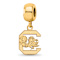 14K Yellow Gold Over Sterling Silver LogoArt University of South
Carolina Small Dangle Bead