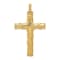 14K Yellow Gold Large Tree Textured Cross Pendant