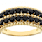 Black Spinel Band Ring In 18K Gold Over Sterling Silver 1.68ctw