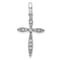 Rhodium Over 14k White Gold Diamond Cross Pendant