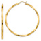 14k Yellow Gold 2 3/8" Polished Twisted Hoop Earrings