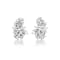 Marquise CZ Cluster Stud Earrings In Sterling Silver