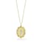 Sterling Statements 14K Yellow Gold Over Sterling Silver CZ Oval Cross Necklace