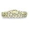 CZ Pave Link Bracelet In 14K Gold Over Sterling Silver
