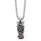 Stainless Steel Antiqued and Polished Dragon Head 22-inch Necklace