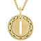 Cardano Initial I Pendant Necklace In 18K Gold Over Bronze