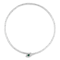 Rachel Zoe Pave CZ Snake Collar Necklace in Rhodium Over Sterling Silver