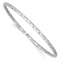 Rhodium Over 14k White Gold 3mm Textured Slip-On Bangle Bracelet