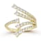 Rachel Zoe CZ Graduated Bypass Fan Ring in 14K Gold Over Sterling Silver
