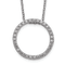 Rhodium Over 14K White Gold Lab Grown Diamond VS/SI GH, Circle Necklace