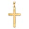 14k Yellow Gold Satin and Polished Beveled Medium Latin Cross Pendant