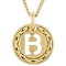 Cardano Initial B Pendant Necklace In 18K Gold Over Bronze