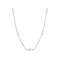 White Cultured Freshwater Pearl Rhodium Over Silver Station Necklace