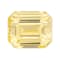 Yellow Sapphire Loose Gemstone Unheated 6.54x5.43mm Emerald Cut 1.50ct