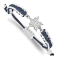 Stainless Steel MLB LogoArt Houston Astros Adjustable Cord Bracelet