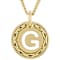 Cardano Initial G Pendant Necklace In 18K Gold Over Bronze