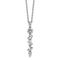 Rhodium Over Sterling Silver Polished Fancy Cubic Zirconia With 2 Inch
Extension Necklace