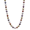 Silver Multi Forest 7-8mm Oval Freshwater Pearl Necklace