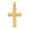 14K Yellow Gold Reversible Diamond-cut Cross Pendant