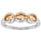Citrine Three-Stone Ring In Platinum Over Sterling Silver