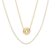 CZ Initial O Tennis Necklace And Pendant Set In 14K Gold Over Brass 4.05ctw