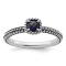 Sterling Silver Stackable Expressions Polished Lab Created Sapphire Ring 0.31ctw