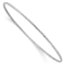 Rhodium Over 14K Gold 1.5mm Diamond-cut Slip-on Bangle Bracelet