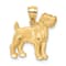 14k Yellow Gold Diamond-Cut and Brushed Boxer Dog Pendant