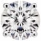 White Cubic Zirconia 14k White Gold Single Stud With Velvet Gift Box 1.30ctw
