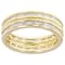 CZ Eternity Band Ring In 18K Gold Over Sterling Silver 3.24ctw