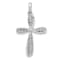 Rhodium Over 14K White Gold 1/15ct. Diamond Cross Pendant