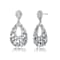 Pear Shape CZ Drop Earrings In Sterling Silver