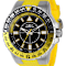 Invicta Aviator 52mm Black Dial Silicone Band Quartz Watch