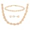 14k Yellow Gold Childrens Natural Pink Cultured Freshwater Pearl Set