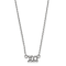 Rhodium Over Sterling Silver LogoArt Chi Omega Extra Small Pendant Necklace