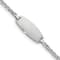 Rhodium Over 14k White Gold Oval Mariner Link ID Bracelet