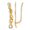 14k Yellow Gold Polished Infinity Ear Climber Earrings