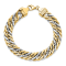 14K Yellow and White Gold 8-inch Curb Link Bracelet