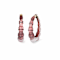 14K Yellow Gold Over Sterling Silver Acrylic and Hand Painted Enamel
Bamboo Illusion Hoops in Cocoa