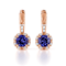 Blue lolite 14K Rose Gold Over Sterling Silver Drop Earrings