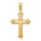 14K Yellow Gold Reversible Diamond-cut Cross Pendant