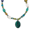 Sterling Silver Citrine, Lapis, Agate, Howlite, Jadeite, Chrysocolla Necklace