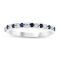 Sapphire and Diamond 14k White Gold Anniversary Style Band Ring 0.35ctw