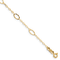 14k Yellow Gold 4mm Oval Design Diamond-Cut Link Bracelet