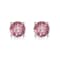 Pink Moissanite Sterling Silver Solitaire Minimalist Stud Earrings