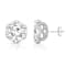CZ Solitaire Stud Earrings In Sterling Silver
