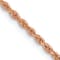 14k Rose Gold 1.5mm Solid Diamond-Cut Rope 14 Inch Chain