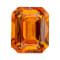 Orange Sapphire Loose Gemstone 11x9mm Emerald Cut 5.28ct