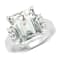 Prasiolite Sterling Silver Cocktail Ring 5.35ctw